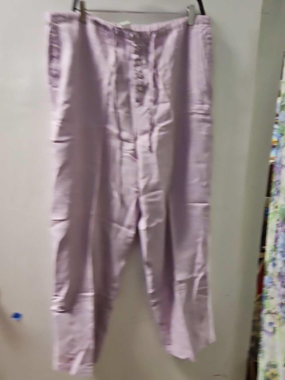 Chadwick's Light Lavender High-Waist Linen Pants - Women